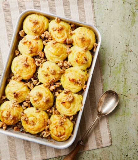 Yotam Ottolenghi’s creamy courgette and tarragon cobbler.